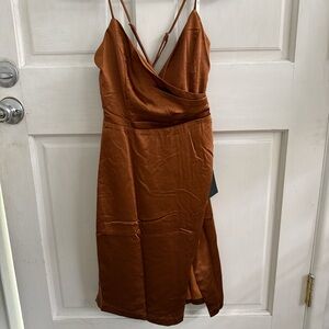 Lulu’s Copper Sleeveless Dress